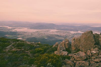 valley view from mountain top