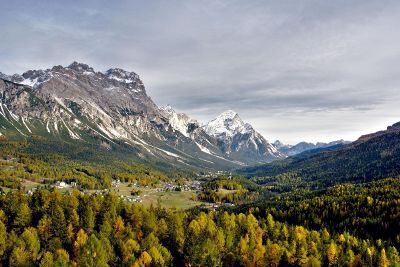 snow capped mountain view