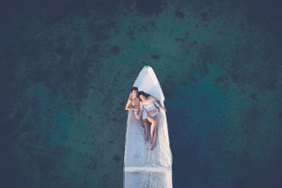 couple in canoe