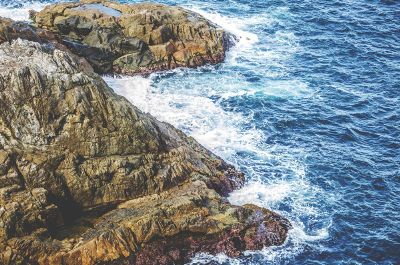 ocean view from the rocks