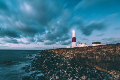 lighthouse by the water