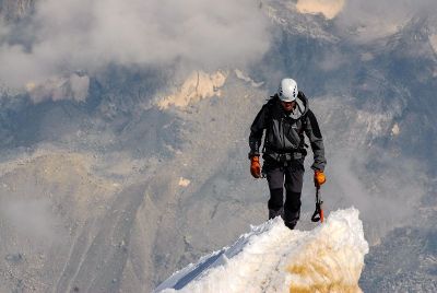 hiking in the mountains