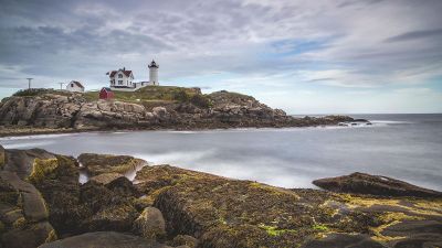 lighthouse on an island