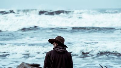 man at the ocean