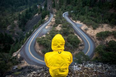 contemplating roadway