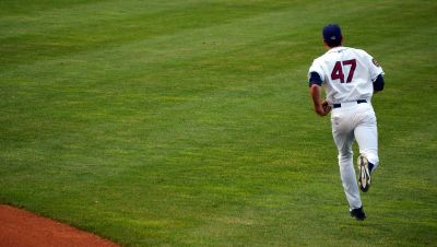 playing baseball