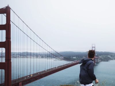 a man with a bridge