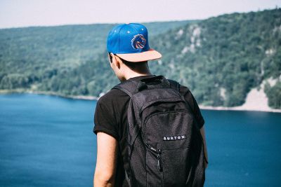 boy with backpack