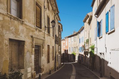 narrow alleyway in an old city