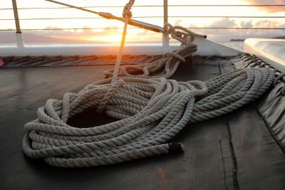 rope on a boat