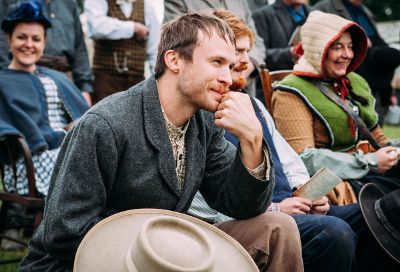 man in a crowd