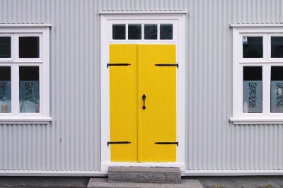 yellow doorway