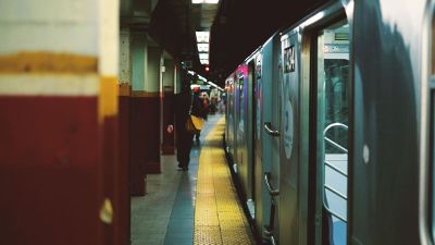 train standing in a platform