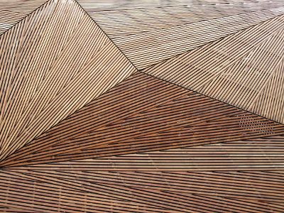 wooden geometric structure