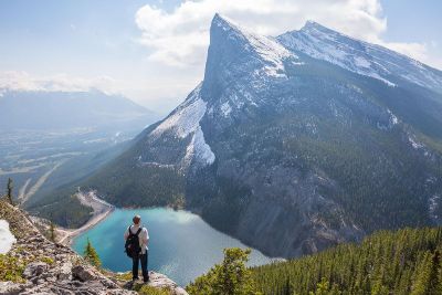 mountain view and lake