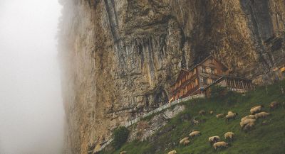 house near a mountain