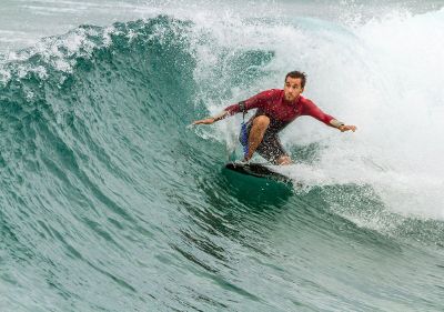 surfer surfing on a wave