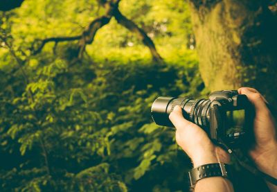 photographer preparing