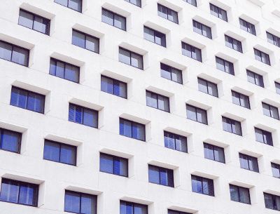 white building with many windows