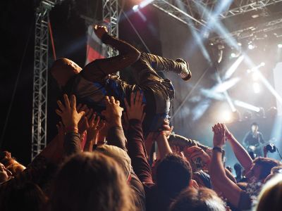 crowd surfing