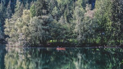 canoe on calm water