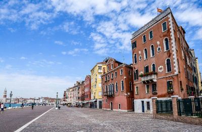 line of buildings on the street