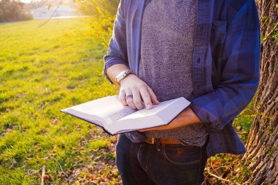 reading outside