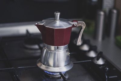 tea pot on gas stove