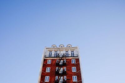 red bricked building