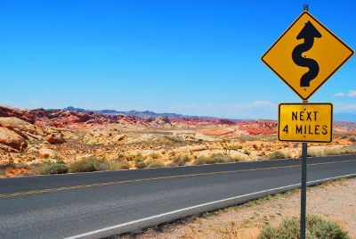 curvy road in the desert