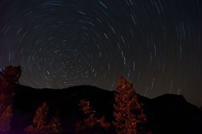 starry sky long shutter opening