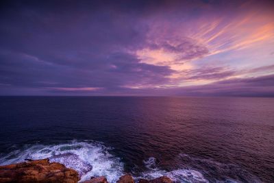 sunset with a cloudy sky