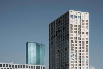 towering hotel building