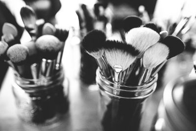 brushes in jars