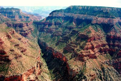 a canyon covered in grass