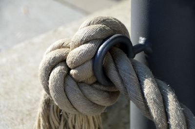 rope held by knot