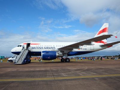 british airways on runway