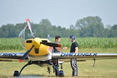 men outside a plane