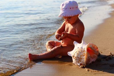 baby on the beach