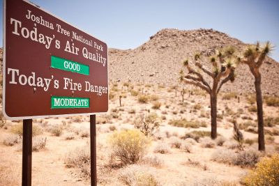 joshua tree national park sign