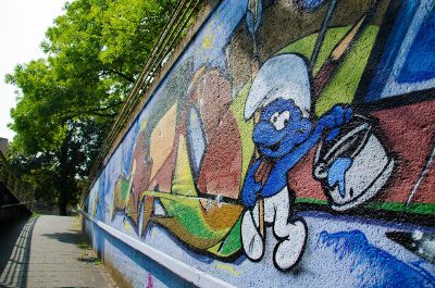 smurf graffiti