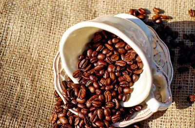 coffee beans in a cup