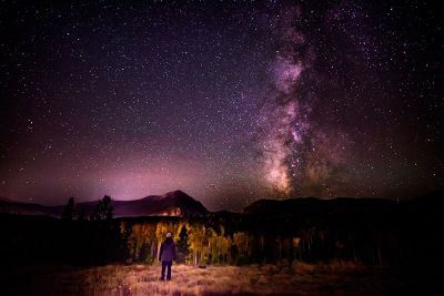 women under stars