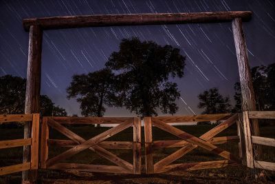 ranch gate dusk