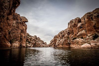 cloudy day canyon river