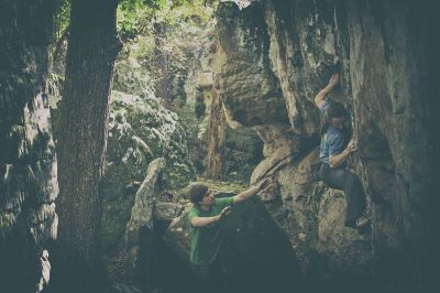 people climbing rocks