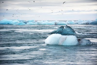 glaciers in water