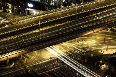 long exposure of a motorway