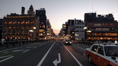 a road in a city