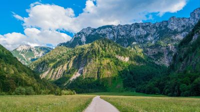 path in a valley